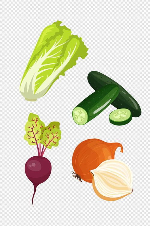 蔬菜元素卡通图片-蔬菜元素卡通素材下载-众图网